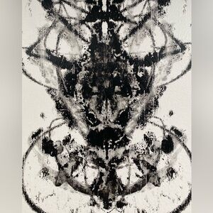 Abstract Black and White Inkblot Art Print